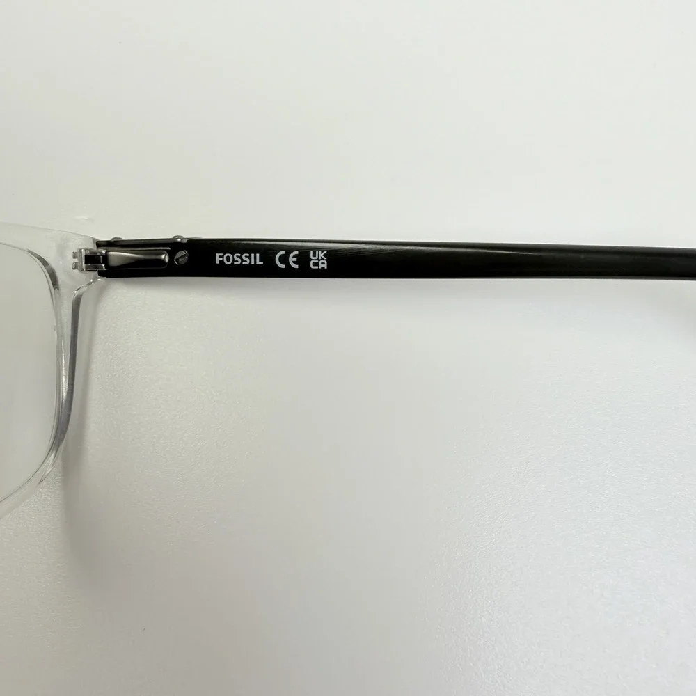 Fossil FOS7173 900 Crystal Square Eyeglasses Frames 53-17-145 Clear Unisex